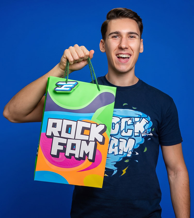 ROCKFAM GIFT BAG NEON GREEN