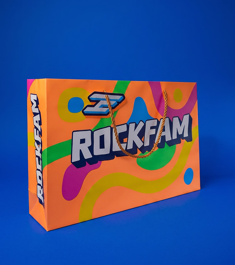 ROCKFAM GIFT BAG NEON ORANGE